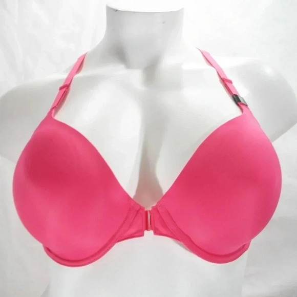 32D Paramour 235047 Abbie Front CloseT-Back Bra Pink NWT - Picture 9 of 12